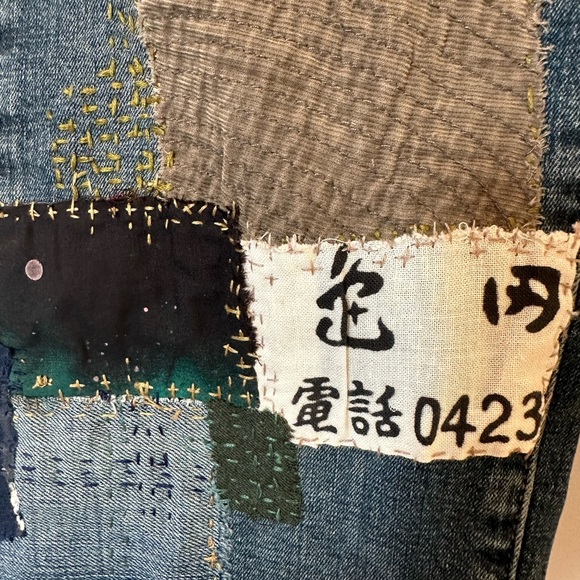 OOAK Jeans With Patches And Embroidery 32/32 - Picture 2 of 13